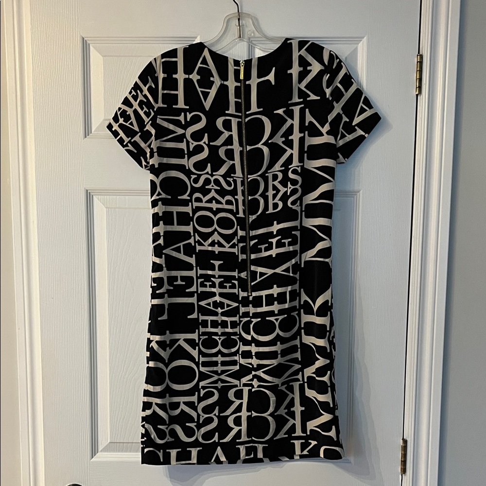 Michael Kors Monochrome Logo Mini Dress - Picture 2 of 3